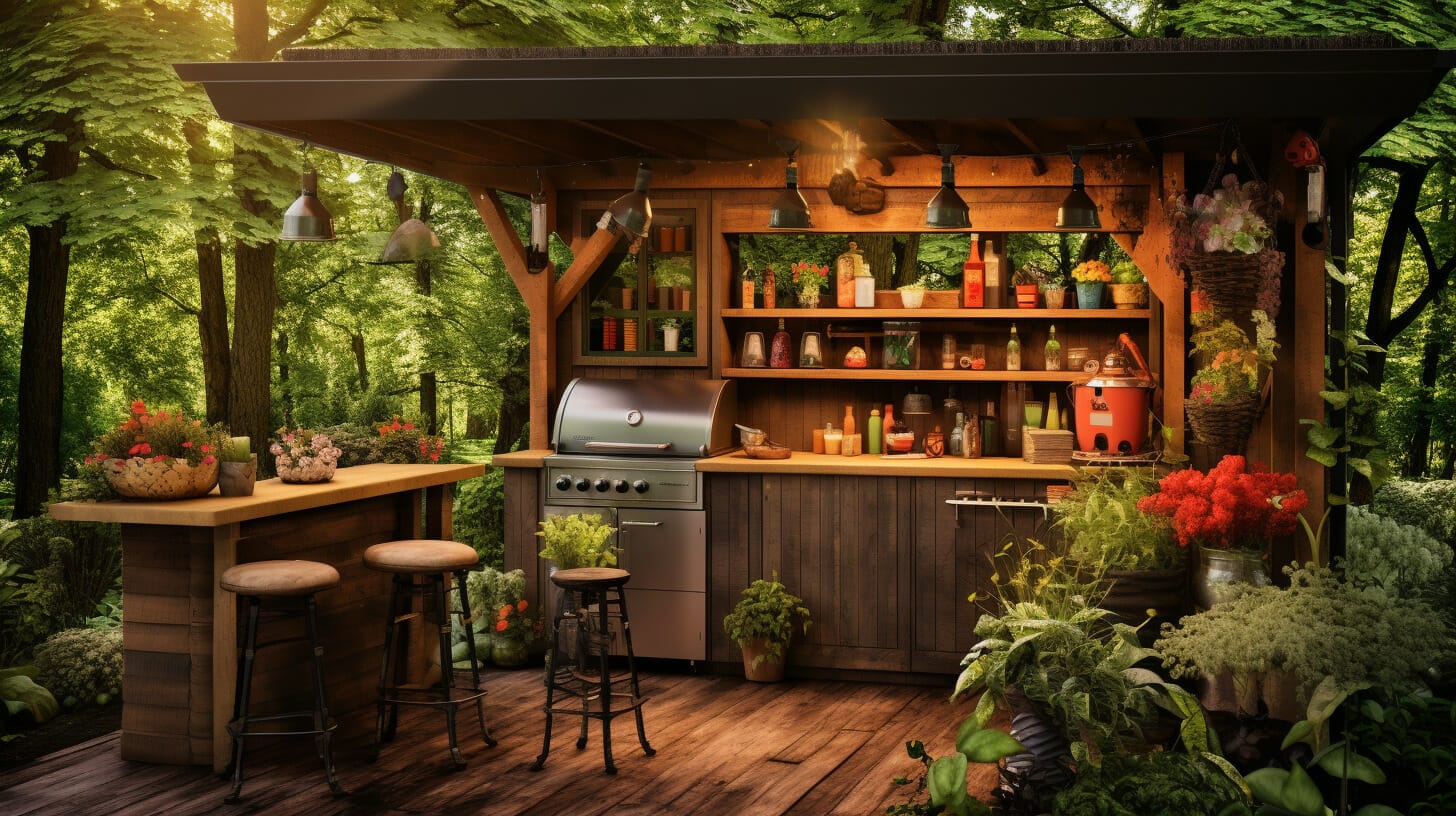 Outdoor Kitchen Shed