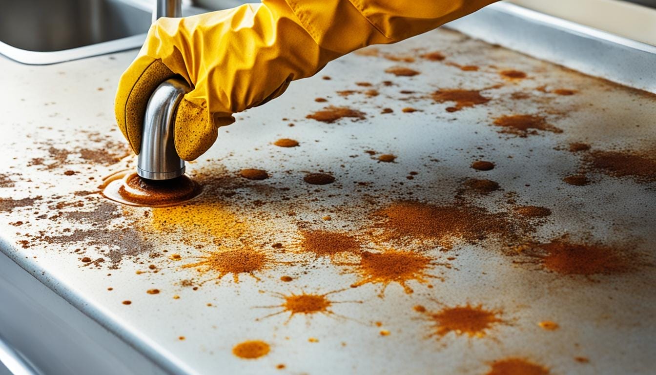 how to get rust off kitchen sink