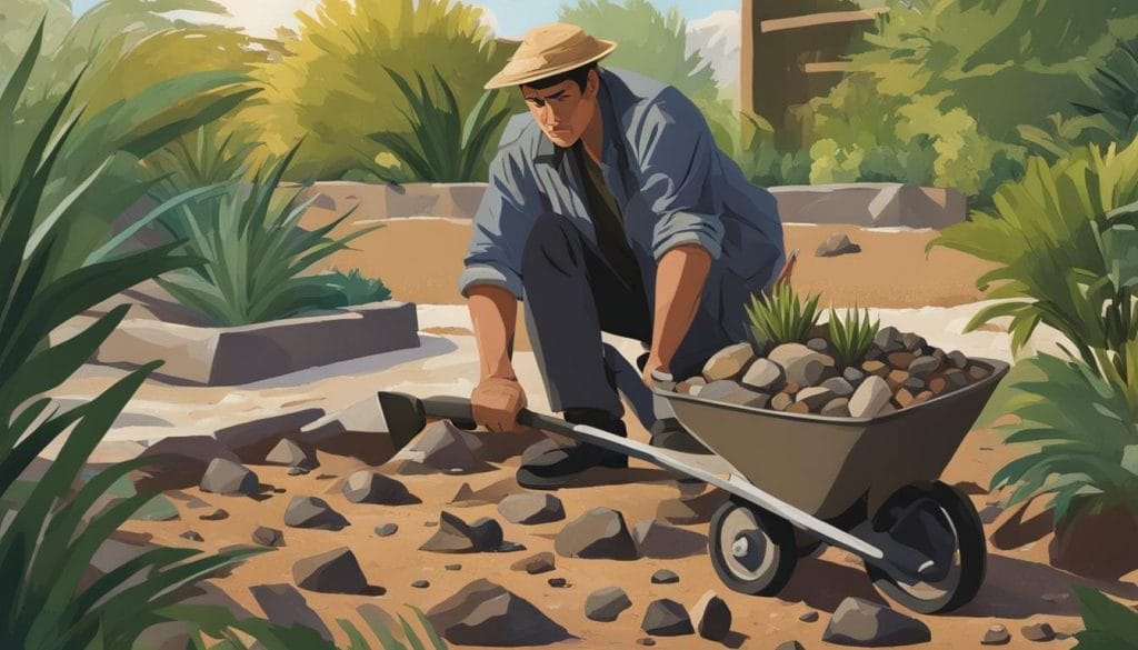 how to remove rocks from landscaping
